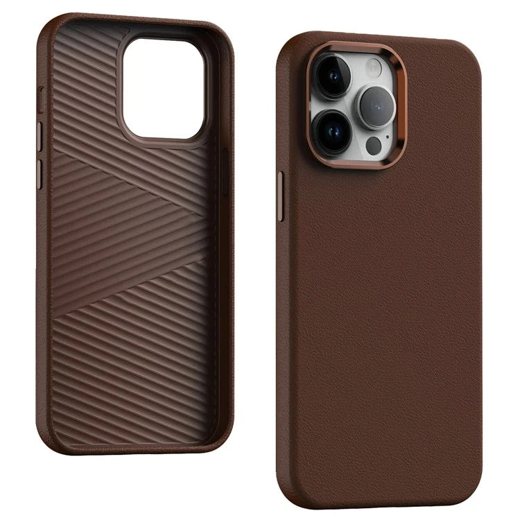 For iPhone 14 Pro Max Case PU Leather Back Hard PC Phone Cover