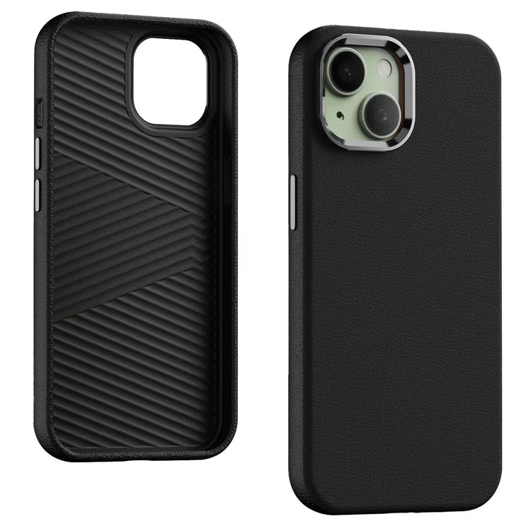 For iPhone 14 Case PU Leather + Hard PC Protective Phone Cover