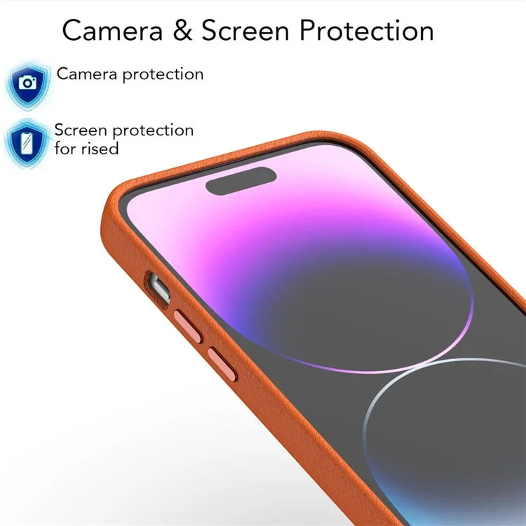 For iPhone 14 Pro Case Military Grade PC+PU Slim Phone Cover Compatible with MagSafe