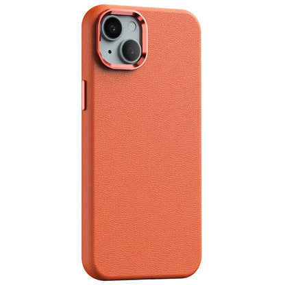For iPhone 14 Plus Case Anti-Scratch PC+PU Leather Phone Cover Compatible with MagSafe