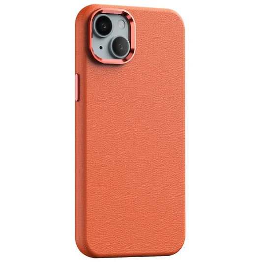 For iPhone 14 Plus Case Anti-Scratch PC+PU Leather Phone Cover Compatible with MagSafe
