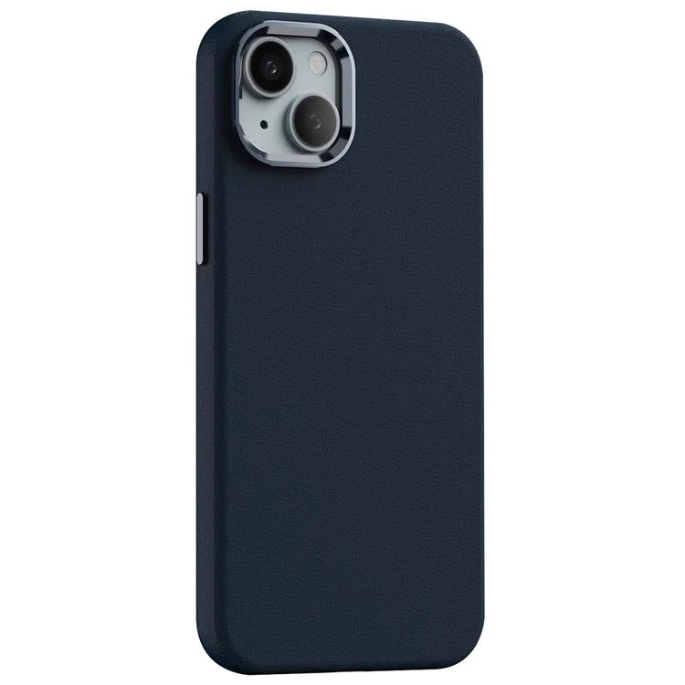 For iPhone 14 Plus Case Anti-Scratch PC+PU Leather Phone Cover Compatible with MagSafe