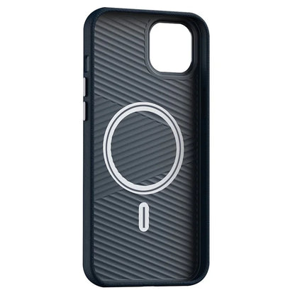 For iPhone 14 Plus Case Anti-Scratch PC+PU Leather Phone Cover Compatible with MagSafe