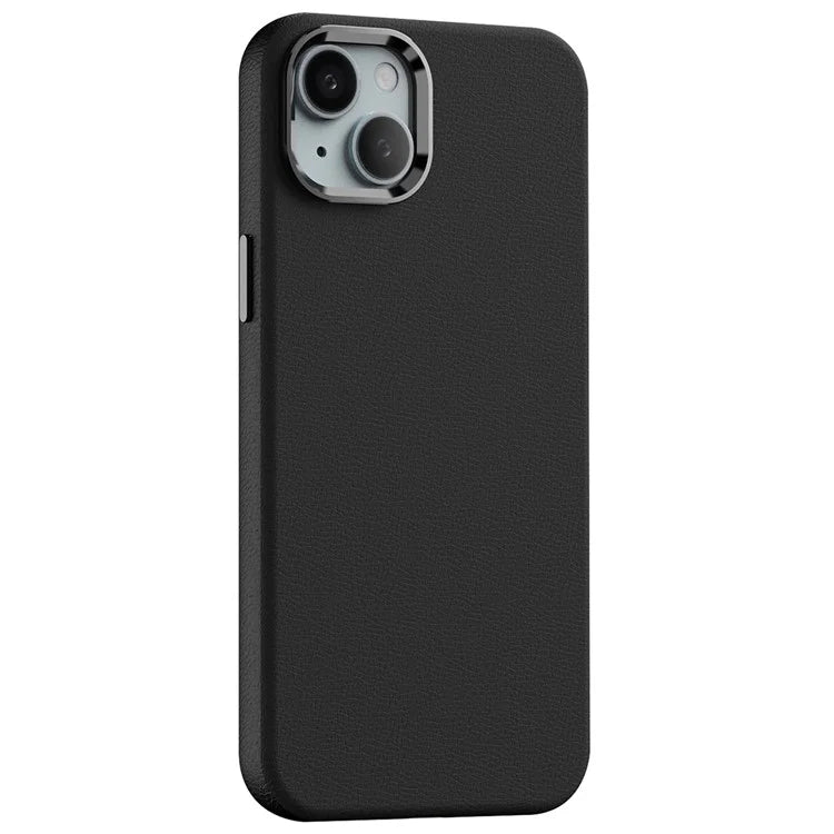 For iPhone 14 Plus Case Anti-Scratch PC+PU Leather Phone Cover Compatible with MagSafe