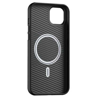 For iPhone 14 Plus Case Anti-Scratch PC+PU Leather Phone Cover Compatible with MagSafe