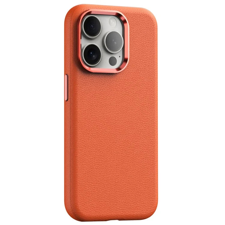 For iPhone 15 Pro Cases PC+PU Leather Anti-Drop Magnetic Mobile Phone Covers
