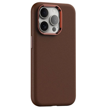 For iPhone 15 Pro Cases PC+PU Leather Anti-Drop Magnetic Mobile Phone Covers