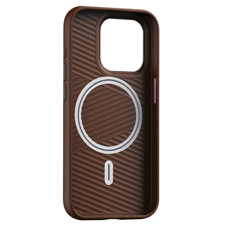 For iPhone 15 Pro Cases PC+PU Leather Anti-Drop Magnetic Mobile Phone Covers
