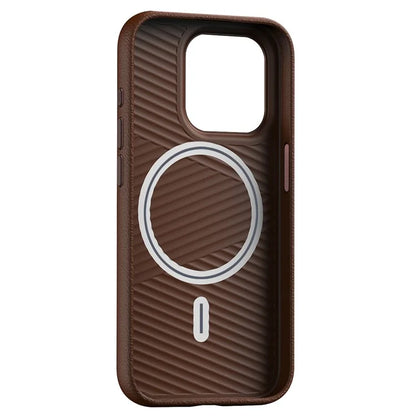 For iPhone 15 Pro Cases PC+PU Leather Anti-Drop Magnetic Mobile Phone Covers