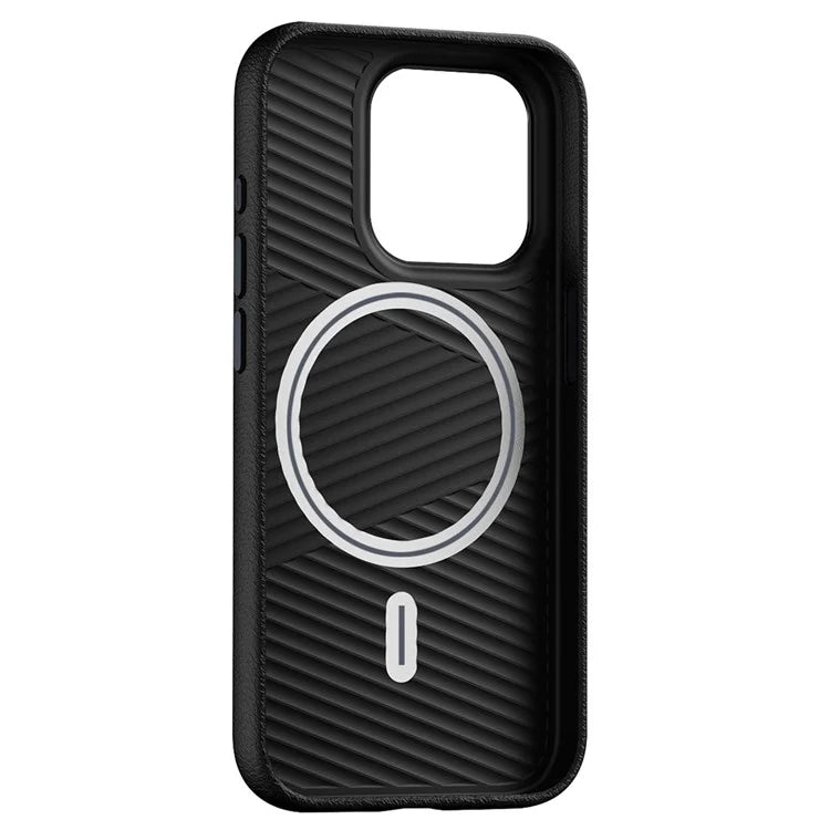 For iPhone 15 Pro Cases PC+PU Leather Anti-Drop Magnetic Mobile Phone Covers