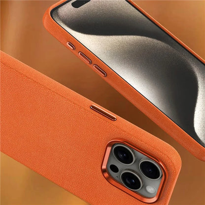 For iPhone 15 Pro Cases PC+PU Leather Anti-Drop Magnetic Mobile Phone Covers