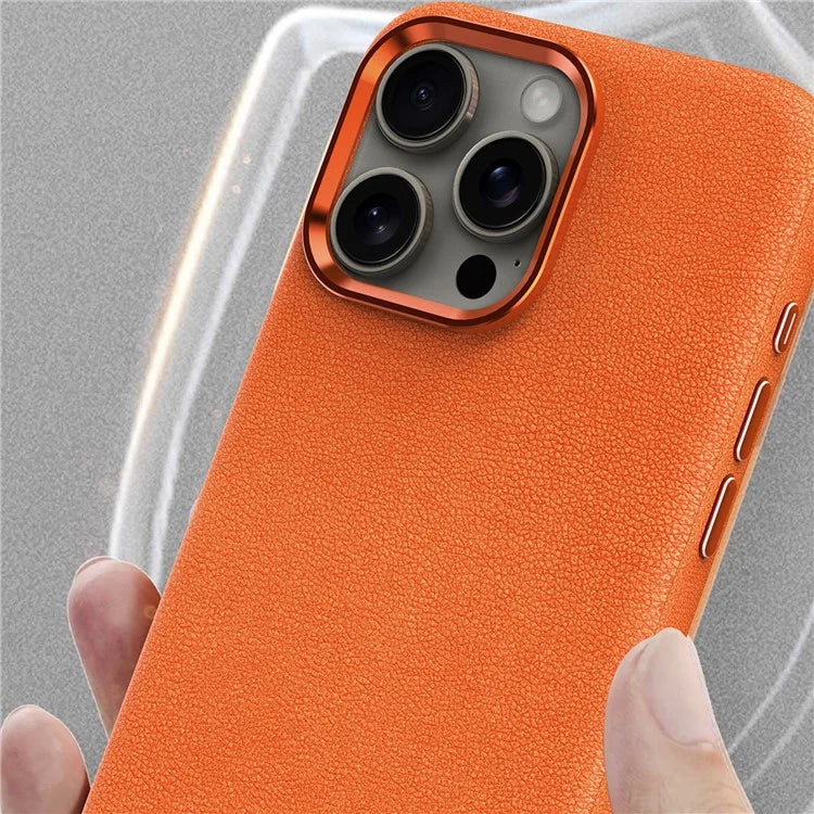 For iPhone 15 Pro Cases PC+PU Leather Anti-Drop Magnetic Mobile Phone Covers