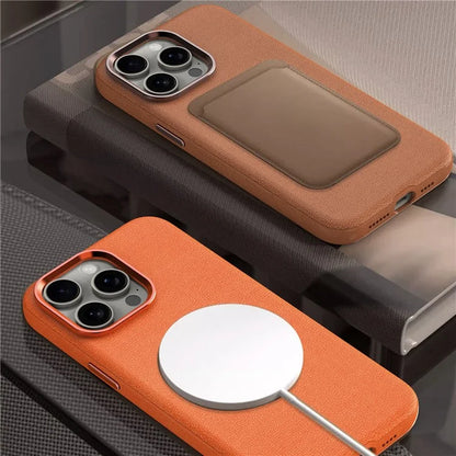 For iPhone 15 Pro Cases PC+PU Leather Anti-Drop Magnetic Mobile Phone Covers