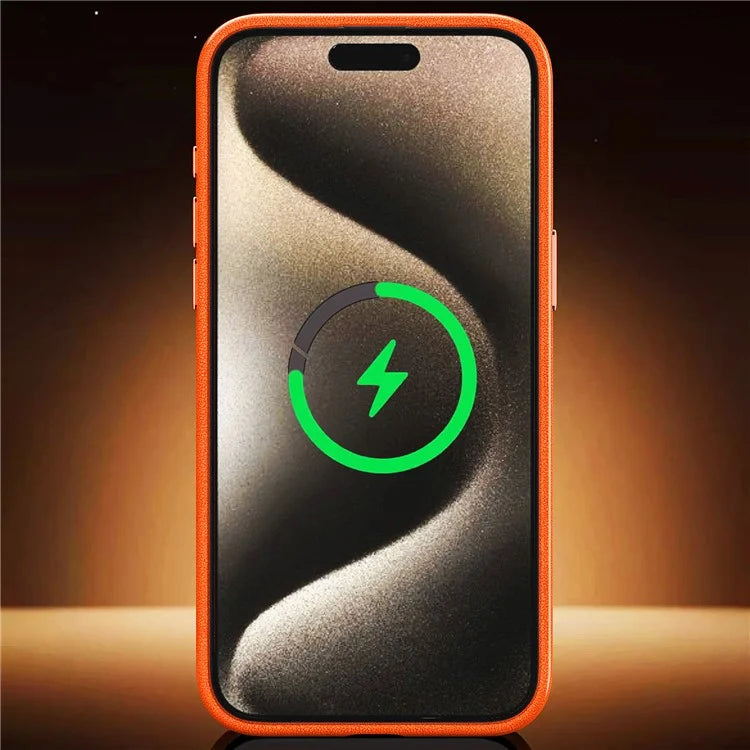 For iPhone 15 Pro Cases PC+PU Leather Anti-Drop Magnetic Mobile Phone Covers