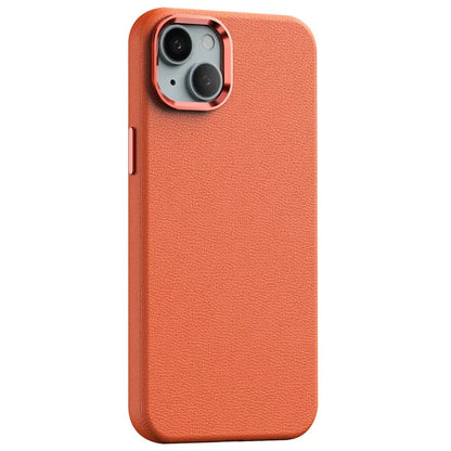 For iPhone 15 Plus Case PC+PU Leather Anti-Drop Phone Cover Compatible with MagSafe