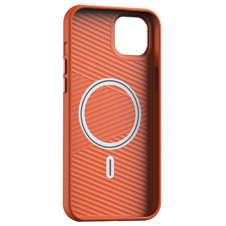 For iPhone 15 Plus Case PC+PU Leather Anti-Drop Phone Cover Compatible with MagSafe