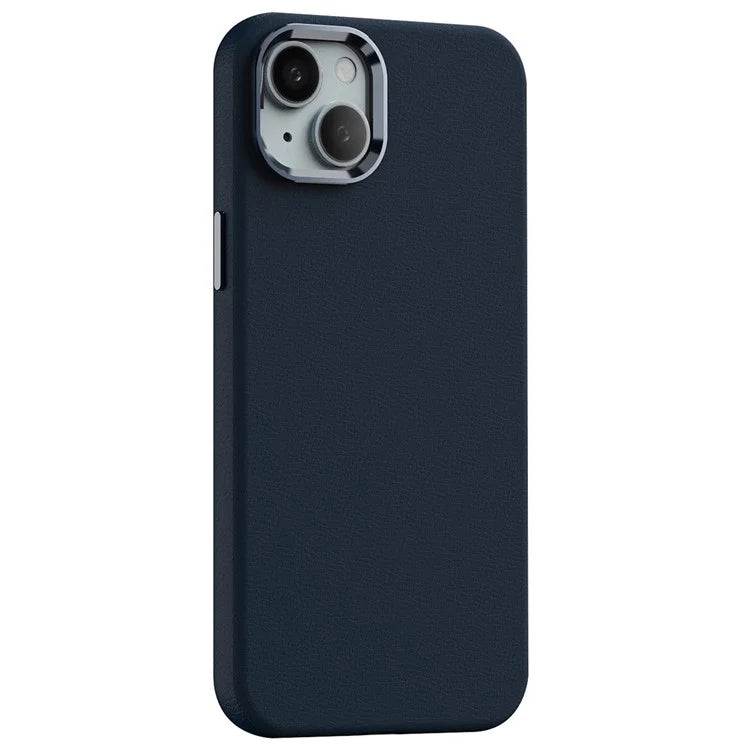 For iPhone 15 Plus Case PC+PU Leather Anti-Drop Phone Cover Compatible with MagSafe