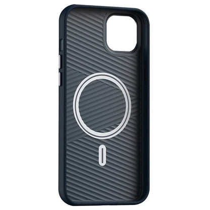 For iPhone 15 Plus Case PC+PU Leather Anti-Drop Phone Cover Compatible with MagSafe