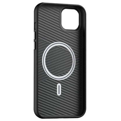 For iPhone 15 Plus Case PC+PU Leather Anti-Drop Phone Cover Compatible with MagSafe