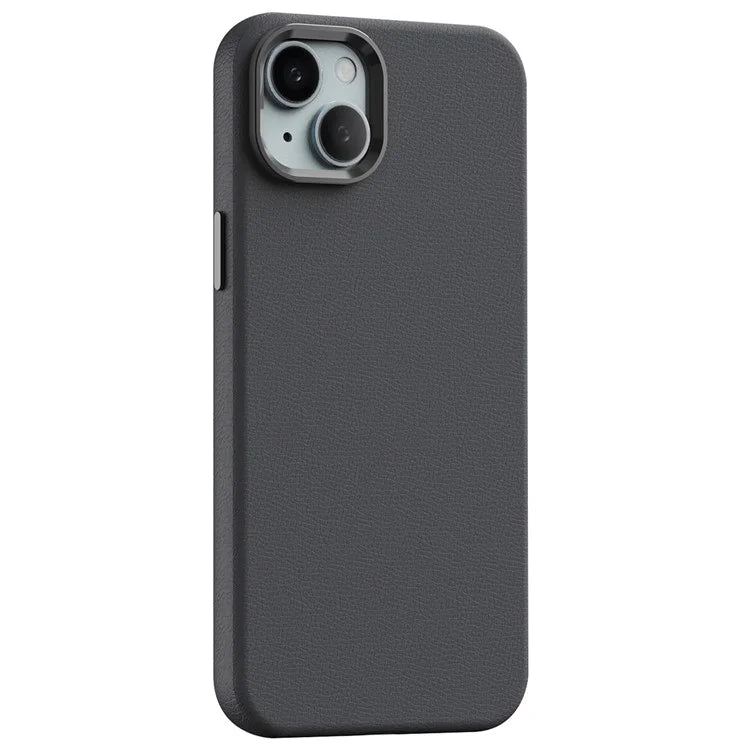 For iPhone 15 Plus Case PC+PU Leather Anti-Drop Phone Cover Compatible with MagSafe