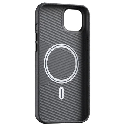 For iPhone 15 Plus Case PC+PU Leather Anti-Drop Phone Cover Compatible with MagSafe