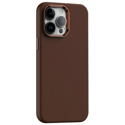 For iPhone 14 Pro Max Anti-Drop Phone Case PC+PU Leather Magnetic Cell Phone Cover