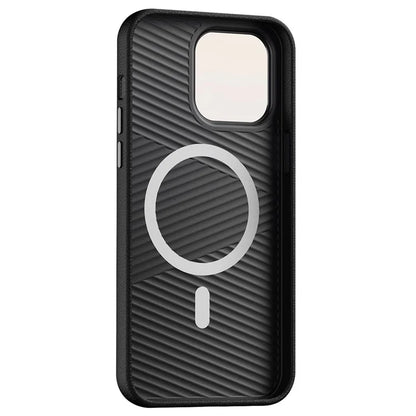 For iPhone 12 Pro Max Case PC+PU Leather Anti-Drop Phone Cover Compatible with MagSafe