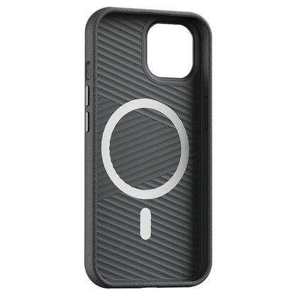 For iPhone 14 Case Compatible with Magsafe PU Leather Back Cover with Metal Lens Frame