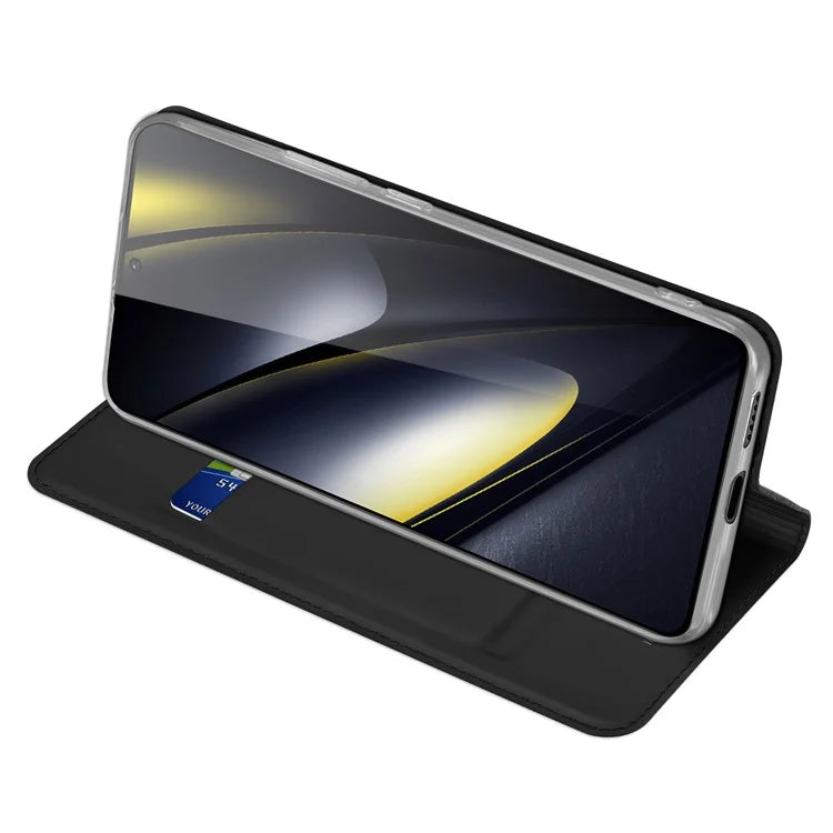 DUX DUCIS Skin Pro Series For Xiaomi Redmi Turbo 3 5G / Poco F6 5G Case PU Leather Flip Phone Cover