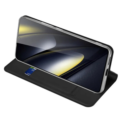 DUX DUCIS Skin Pro Series For Xiaomi Redmi Turbo 3 5G / Poco F6 5G Case PU Leather Flip Phone Cover