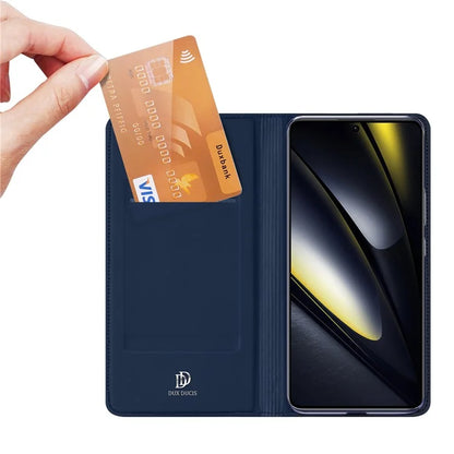 DUX DUCIS Skin Pro Series For Xiaomi Redmi Turbo 3 5G / Poco F6 5G Case PU Leather Flip Phone Cover