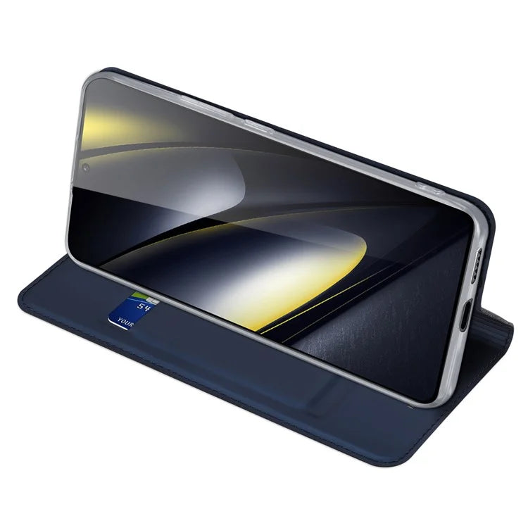 DUX DUCIS Skin Pro Series For Xiaomi Redmi Turbo 3 5G / Poco F6 5G Case PU Leather Flip Phone Cover