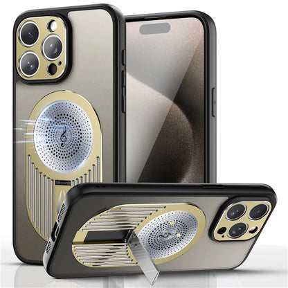 For iPhone 14 Pro Kickstand Case Graphene Heat Dissipation Silicone+PC Phone Case