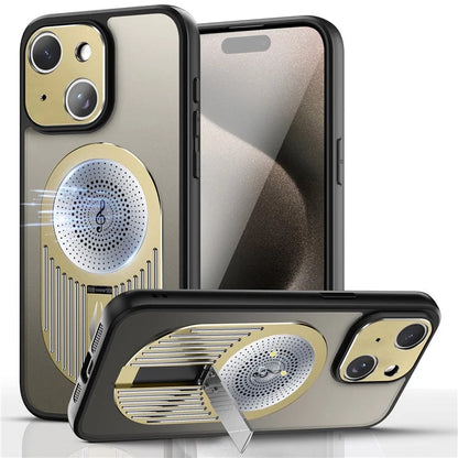 For iPhone 13 Graphene Heat Dissipation Case Silicone+PC Kickstand Phone Cover