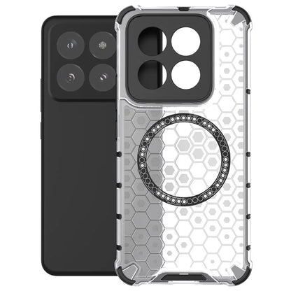 For Xiaomi 14 Pro Magnetic Case Honeycomb TPU+PC Phone Cover with Reinforced Corners