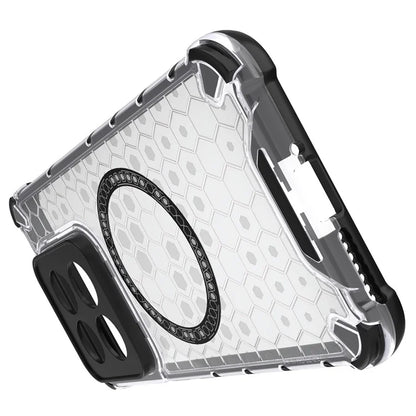 For Xiaomi 14 Pro Magnetic Case Honeycomb TPU+PC Phone Cover with Reinforced Corners
