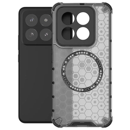 For Xiaomi 14 Pro Magnetic Case Honeycomb TPU+PC Phone Cover with Reinforced Corners
