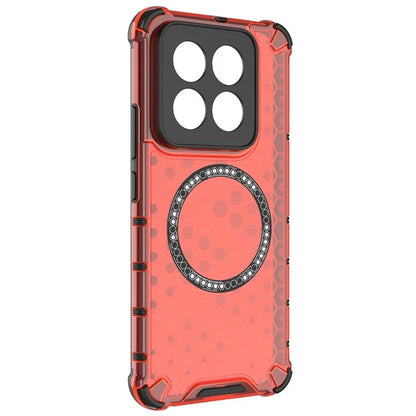 For Xiaomi 14 Pro Magnetic Case Honeycomb TPU+PC Phone Cover with Reinforced Corners