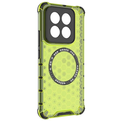 For Xiaomi 14 Pro Magnetic Case Honeycomb TPU+PC Phone Cover with Reinforced Corners