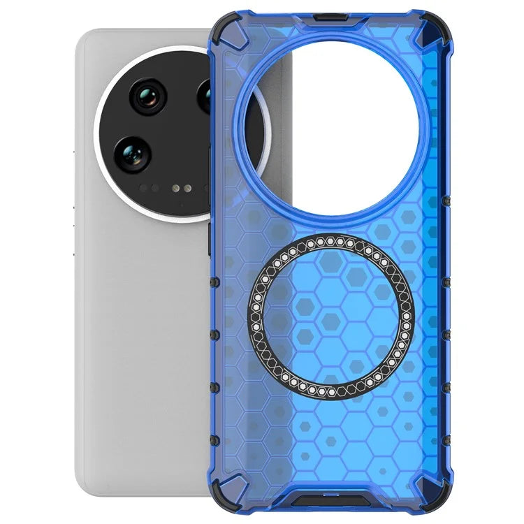 For Xiaomi 14 Ultra Magnetic Case Honeycomb Reinforced Corners TPU+PC Phone Cover