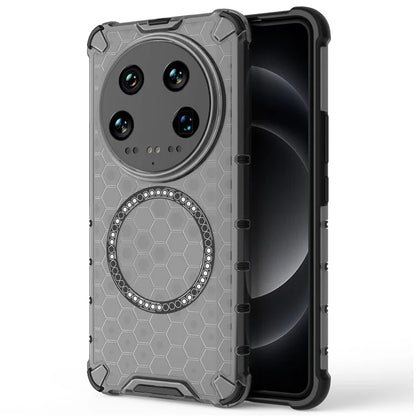 For Xiaomi 14 Ultra Magnetic Case Honeycomb Reinforced Corners TPU+PC Phone Cover
