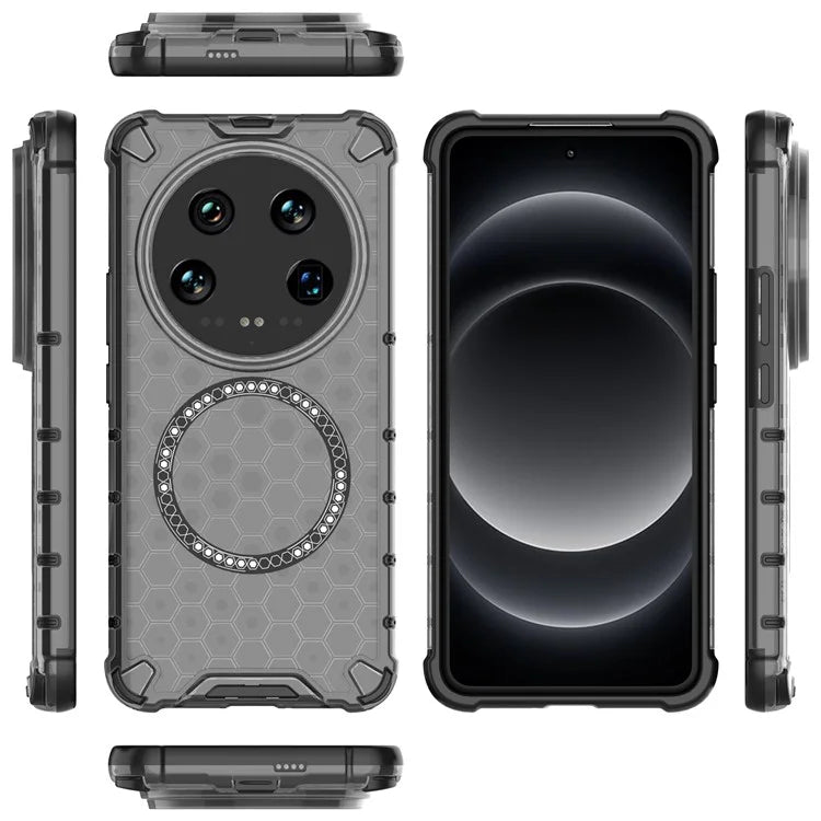 For Xiaomi 14 Ultra Magnetic Case Honeycomb Reinforced Corners TPU+PC Phone Cover