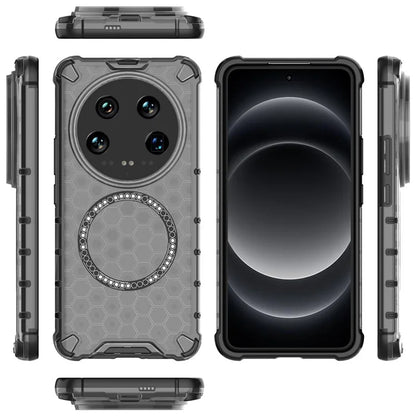 For Xiaomi 14 Ultra Magnetic Case Honeycomb Reinforced Corners TPU+PC Phone Cover