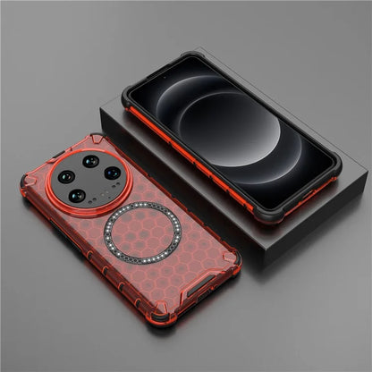 For Xiaomi 14 Ultra Magnetic Case Honeycomb Reinforced Corners TPU+PC Phone Cover