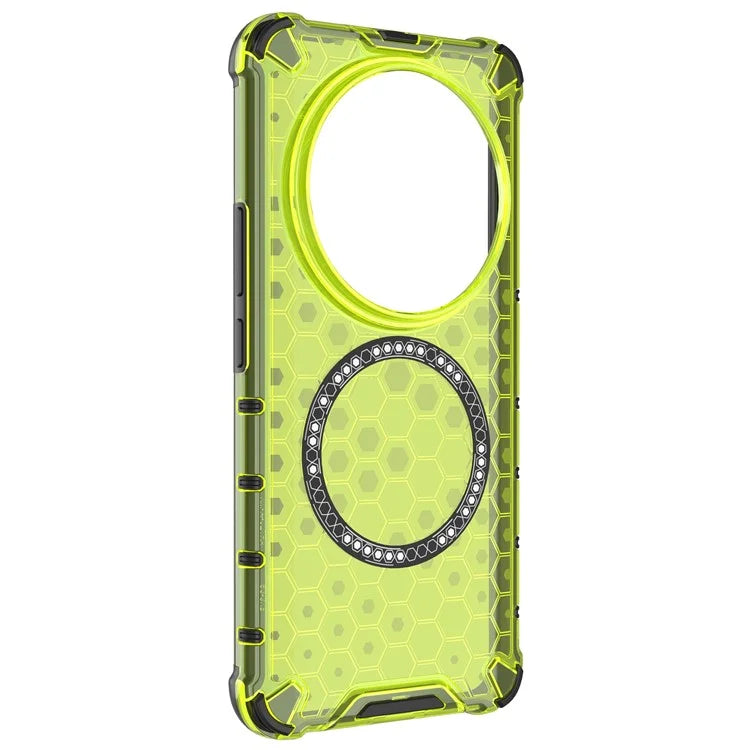 For Xiaomi 14 Ultra Magnetic Case Honeycomb Reinforced Corners TPU+PC Phone Cover
