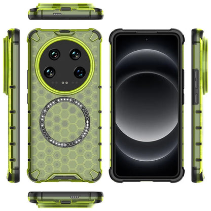 For Xiaomi 14 Ultra Magnetic Case Honeycomb Reinforced Corners TPU+PC Phone Cover