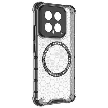 For Xiaomi 14 Case Compatible with MagSafe Translucent Honeycomb TPU+PC Phone Cover