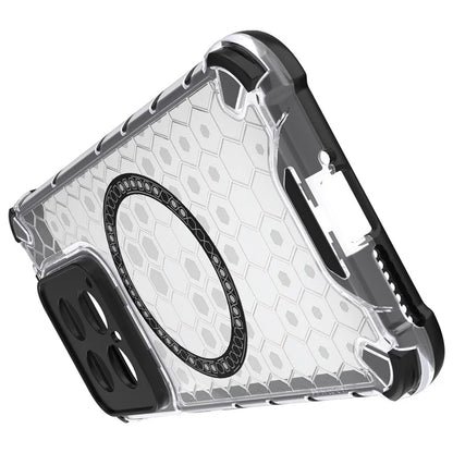 For Xiaomi 14 Case Compatible with MagSafe Translucent Honeycomb TPU+PC Phone Cover