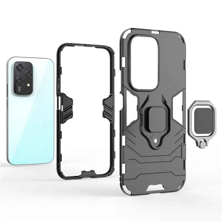 For Honor 200 Lite Phone Case Ring Holder Kickstand PC+TPU Shockproof Cover