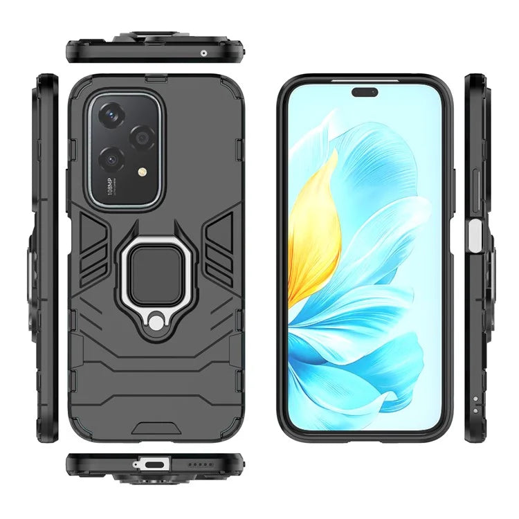 For Honor 200 Lite Phone Case Ring Holder Kickstand PC+TPU Shockproof Cover